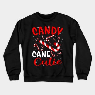 Christmas Candy Cane Cutie Girls Xmas Pajama Crewneck Sweatshirt